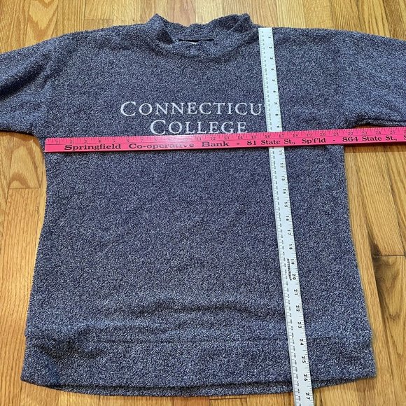 CONNETICUT COLLEGE CREWNECK PULLOVER Sweatshirt Size LARGE WOOLLY THREADS - USA - Picture 4 of 5